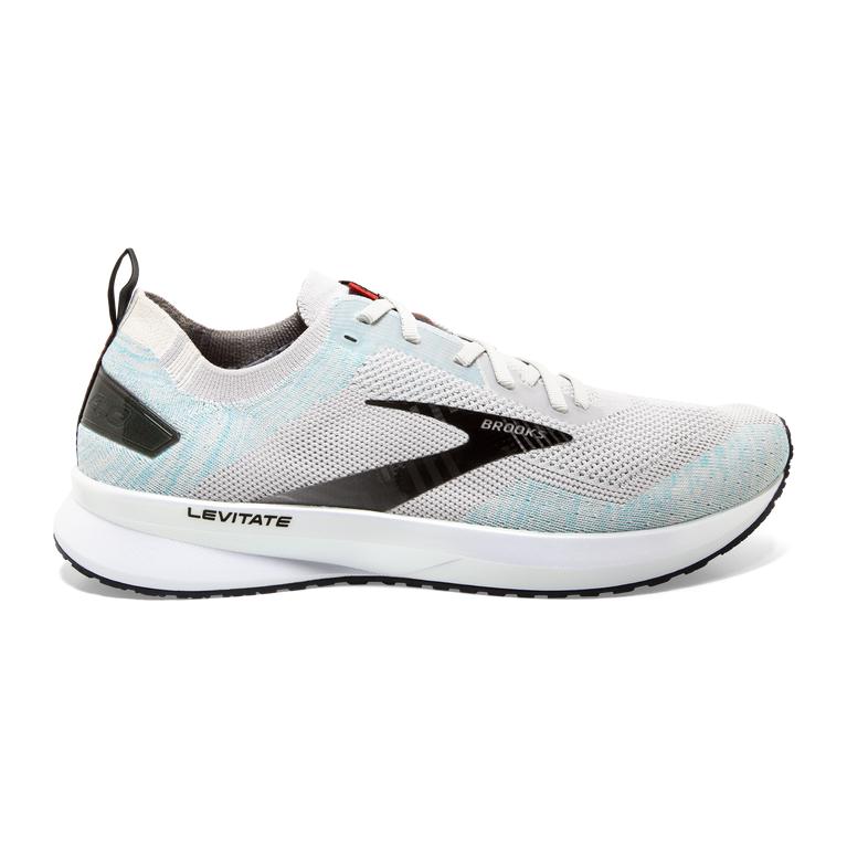 Brooks Levitate 4 Men's Road Running Shoes - Grey/Black/Capri (73951-OSGH)